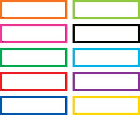 Colored Printable Labels